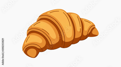 A Delicious, golden, freshly baked croissant, a perfect treat for breakfast or a snack. Its flaky layers, rich buttery flavour promises a delightful experience.