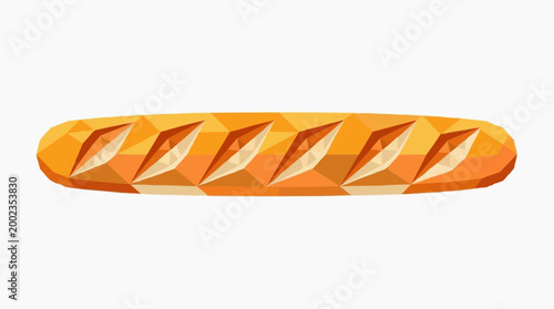 A freshly baked baguette, inviting with its golden crust and satisfying textures, evokes the simple pleasure of artisanal bread.