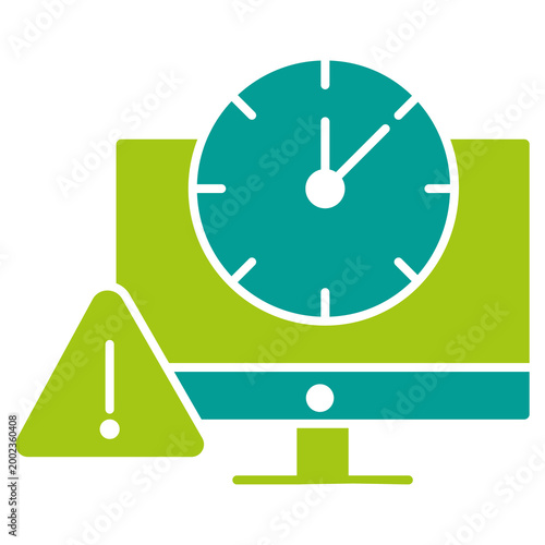 Outdated Technology Icon, Obsolete System Design, Old Version Concept, Retro Vintage Style Symbol, Deprecated Interface Illustration