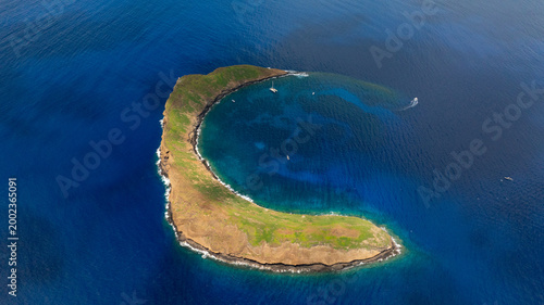 Green Molokini from the air