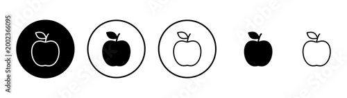 Apple icon vector. Apple sign and symbols for web design.