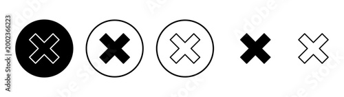 Close icon vector. Delete sign and symbol. cross sign