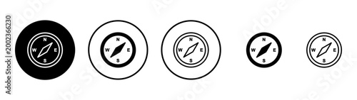 Compass icon vector. arrow compass icon sign and symbol