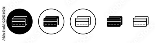 Credit card icon vector. Credit card payment sign and symbol