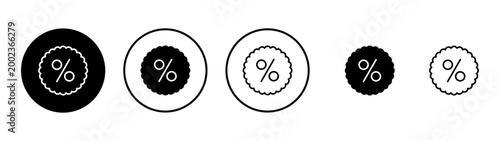 Discount icon vector. Discount tag sign and symbol