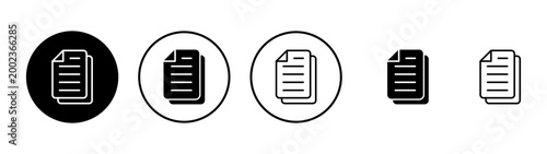 Document icon vector. Paper sign and symbol. File Icon