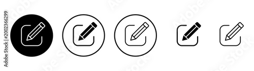 Edit icon vector. edit document sign and symbol. edit text icon. pencil. sign up