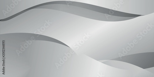 Luxury Abstract Silver Metallic Background with Complex Layered Curves