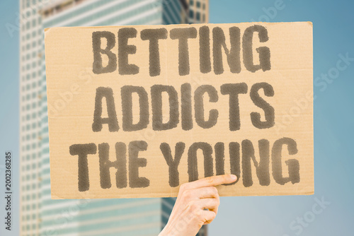 Принти на полотні "Betting Addicts The Young" research confirms sports betting measurably addicts young adult and teen populations