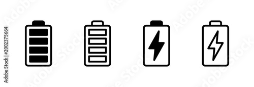 Battery icon vector illustration. battery charging sign and symbol. battery charge level