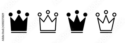 Crown icon vector illustration. crown sign and symbol