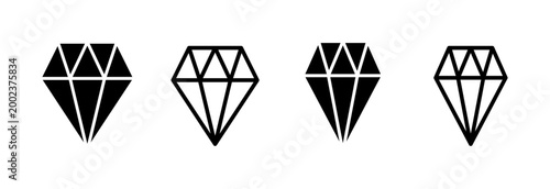 Diamond icon vector illustration. diamond gems sign and symbol
