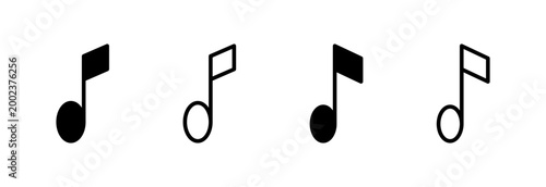 Photos Music icon vector illustration. note music sign and symbol