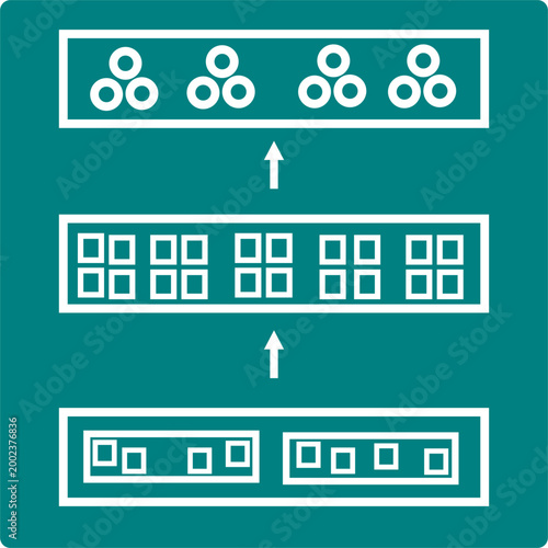 Semantic Layer Icon - Abstract Meaning‑Based Data Transformation Diagram