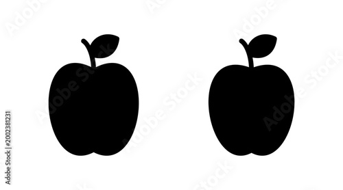 Apple icon set vector. Apple sign and symbols for web design.