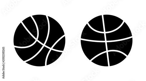 Basketball icon set vector. Basketball ball sign and symbol