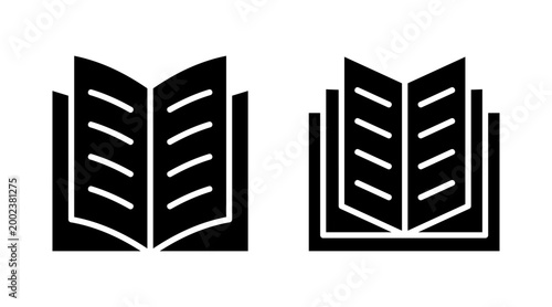 Book icon set vector. open book sign and symbol. ebook icon