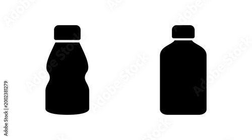 Bottle icon set vector. bottle sign and symbol