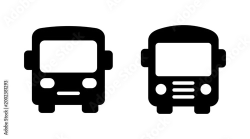 Bus icon set vector. bus sign and symbol. transport symbol