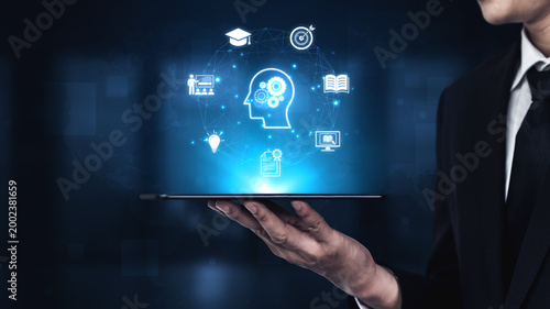 Tableau sur toile Concept of education and continuous learning