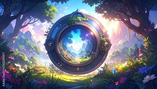 Magical portal in nature