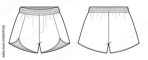 Obraz na płótnie Dolphin Hem Running Shorts Vector