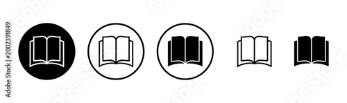 Book icon logo design. open book sign and symbol. ebook icon
