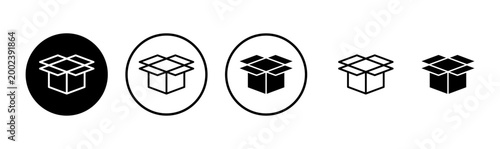 Box icon logo design. box sign and symbol, parcel, package