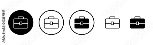 Briefcase icon logo design. suitcase sign and symbol. luggage symbol.