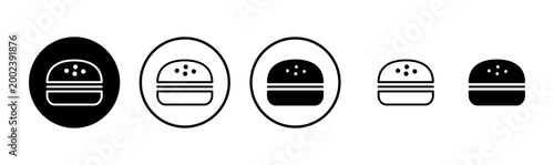 Burger icon logo design. burger sign and symbol. hamburger