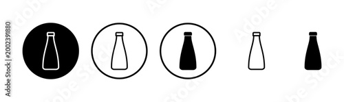 Bottle icon logo design. bottle sign and symbol
