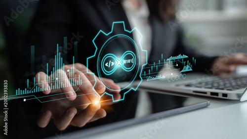 Bilde på lerret DevOps methodology for software development and IT operations