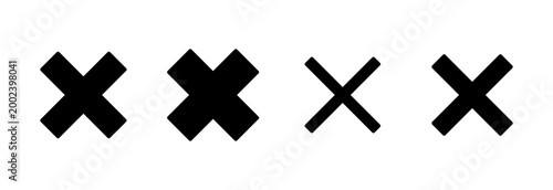 Close icon symbol for apps and websites. Delete sign and symbol. cross sign