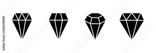 Diamond icon symbol for apps and websites. diamond gems sign and symbol