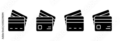 Credit card icon symbol for apps and websites. Credit card payment sign and symbol