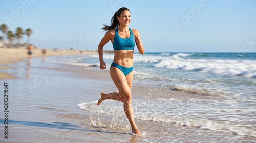 A young woman on the beach