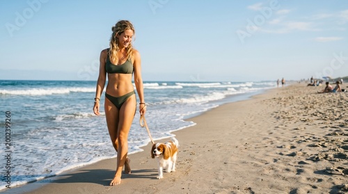 A young woman on the beach
