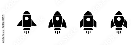 Rocket icon symbol for apps and websites. Startup sign and symbol. rocket launcher icon