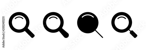 Search icon symbol for apps and websites. search magnifying glass sign and symbol