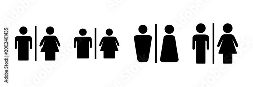 Toilet icon symbol for apps and websites. Girls and boys restrooms sign and symbol. bathroom sign. wc, lavatory