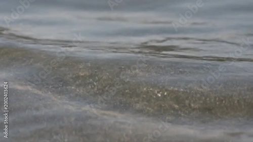 Water Surface Macro Extreme close-up, focusing on the intricate, fine-grained patterns of the water's gentle movement.