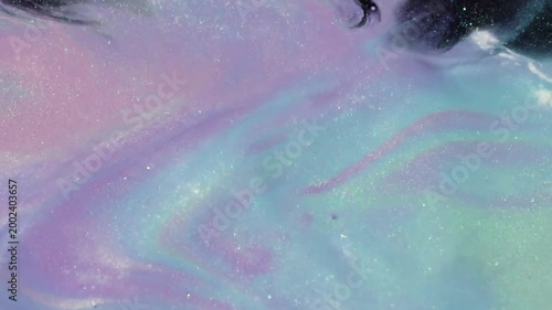 Pastel Fluid Dynamics Extreme macro of iridescent, flowing liquid in soft, pastel hues.