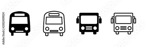 Bus icon set. bus vector icon