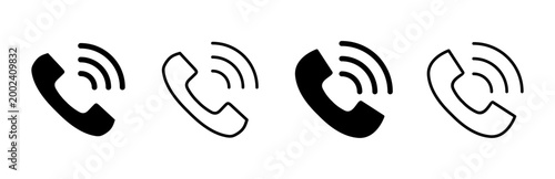 Call icon set. telephone icon vector. phone icon vector. contact us