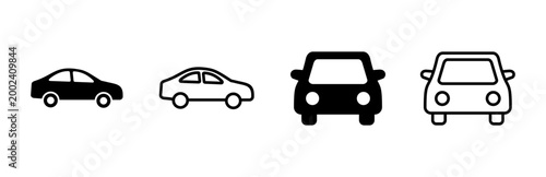 Car icon set. car vector icon. small sedan