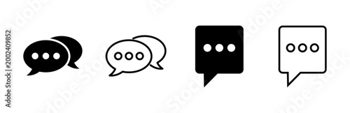 Chat icon set. speech bubble icon. comment icon vector. message. contact us