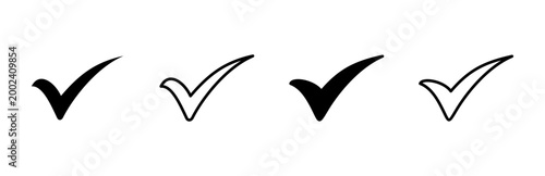 Check mark icon set. Check mark icon. Tick mark symbol vector