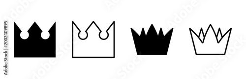 Crown icon set. crown vector icon
