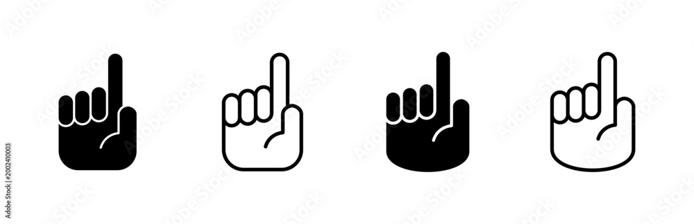 Obraz premium Hand icon set. hand vector icon, palm,click