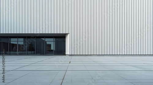 Generative Ai modern industrial building exterior with